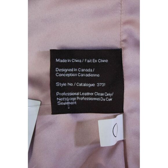 Danier Womens Leather Full Zipper Light Jacket Pink Size Extra Small - Picture 4 of 5